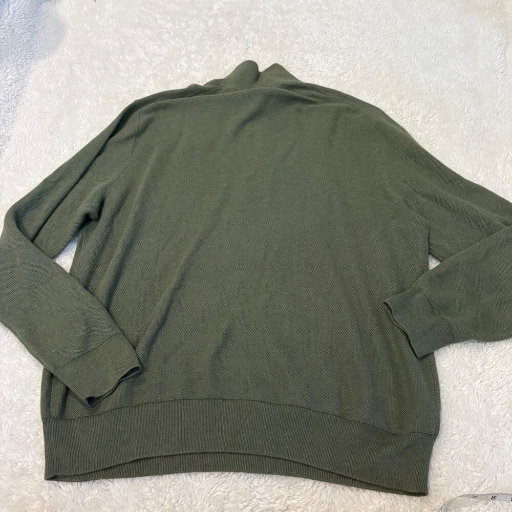 Polo Ralph Lauren Mens Green Quarter Zip Preppy Classic XXL Cotton Country Club - Picture 3 of 8